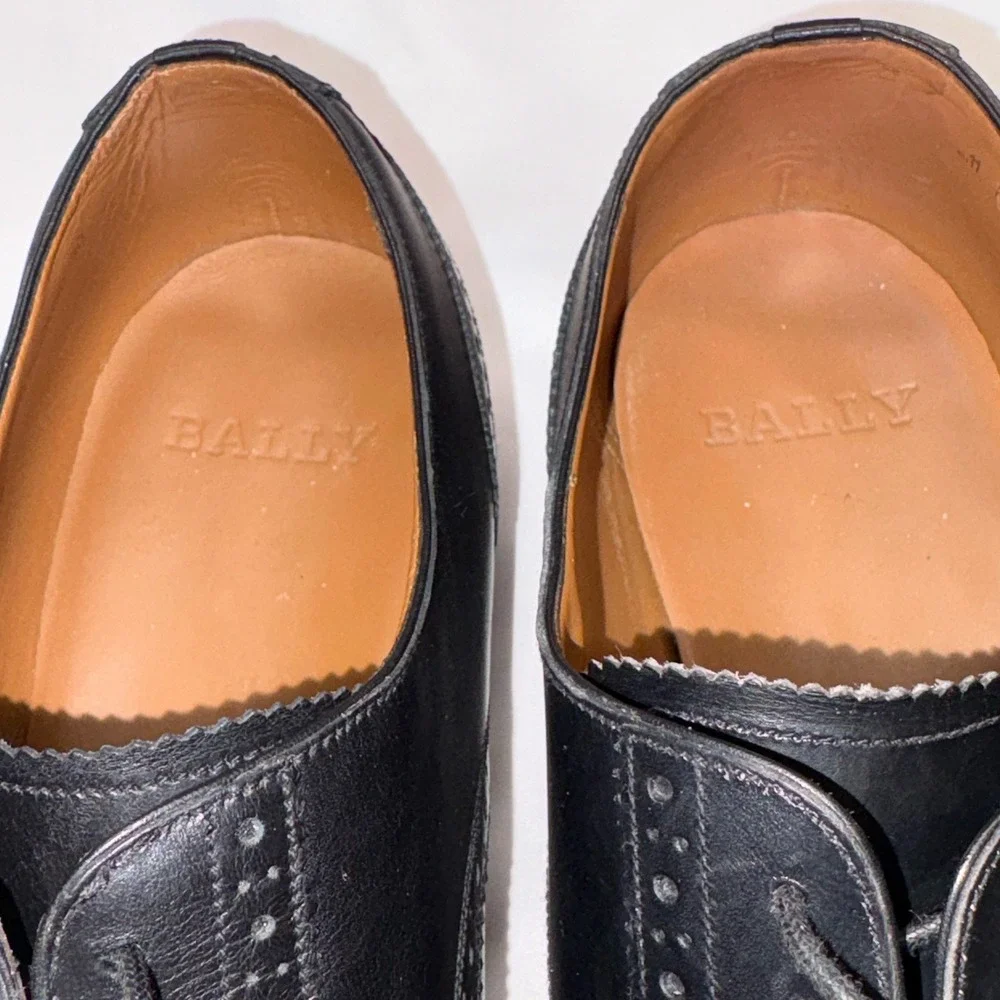 BALLY OF SWITZERLAND Brooking Oxfords Mens US 12 3E Extra Wide Dress Shoes Black